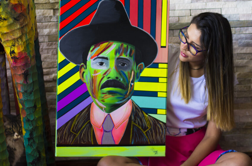  Artista Génesis Vásquez invita a practicar el arte en casa para liberar las tensiones