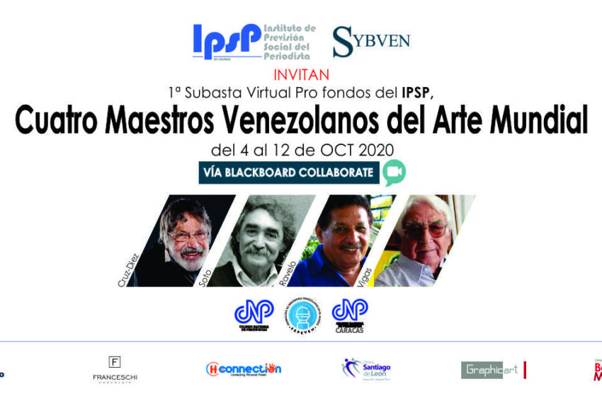  Este lunes 12 cierra la Subasta Online profondos del IPSP “Cuatro maestros venezolanos del arte mundial”